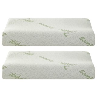 Ishur 伊舒爾 竹纖維釋壓記憶枕 工學護頸型, 米色, 2個