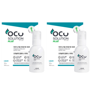 오큐솔루션 플러스 리퀴드 용액 110ml + 거즈 100매, 혼합색상, 2세트