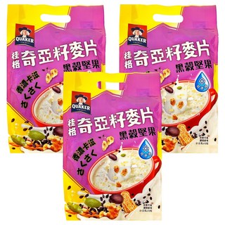 QUAKER 桂格 黑穀堅果奇亞籽麥片 10包, 310g, 3袋