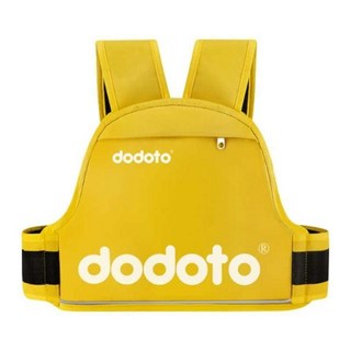 dodoto 兒童寶寶機車安全背帶, 適用年齡1~10歲, 四點受力, 舒適安全, 夜晚反光警示條, 黃色, 140 x 22cm, 1個