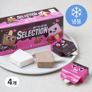 롯데웰푸드 셀렉션 아이스크림 (냉동), 50ml, 10개입, 4개