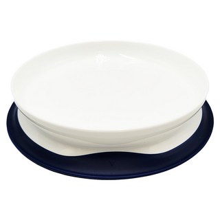 OXO tot 好吸力學習餐盤, 6個月以上適用，PP材質餐盤，TPE/尼龍吸盤, 海軍藍, 1個