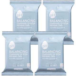 Prreti 弱酸性平衡玻尿酸眼唇卸妝棉, 55g, 4包