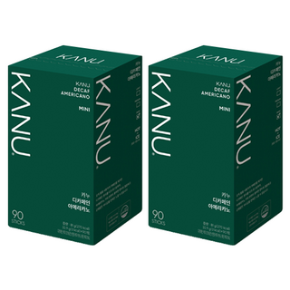 KANU 低咖啡因即溶美式咖啡 迷你裝, 0.9g, 90條, 2盒