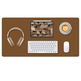 소이믹스 유니크 가죽 장패드 데스크매트 SOL7LO M, 카멜브라운, 1개