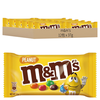 m&m's 經典糖衣巧克力 花生口味, 37g, 12包