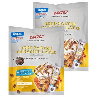 ucc 冷泡鹽味焦糖風味拿鐵, 16g, 8包, 2袋