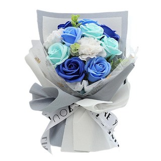 玫瑰香皂花束 夢幻藍, 1件, 藍