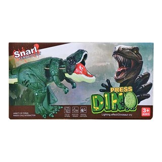 按壓搖擺恐龍，升級音效款，3+ ages，親子互動玩具, 1個