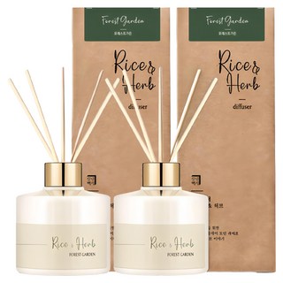 살림백서 라이스 앤 허브 디퓨저, 포레스트가든, 200ml, 4개