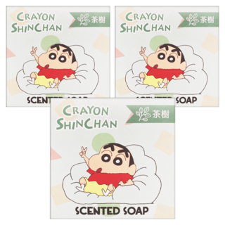 收納王妃 蠟筆小新 香氛皂 茶樹皂 3件組, 100g, 3個