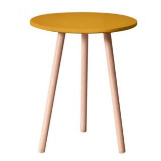 Hampton 漢汀堡 迪亞小圓桌 MDF+實木腳, 黃色