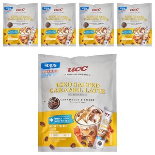 ucc 冷泡鹽味焦糖風味拿鐵, 16g, 8包, 5袋