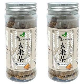 池上鄉農會 玄米茶立體茶包｜台灣在地玄米 獨立茶包 方便沖泡, 10g, 18包, 2瓶