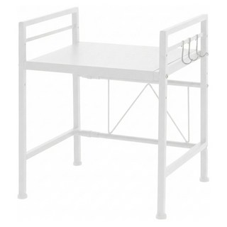 Nature Living 寬度高度可調式微波爐廚房置物架, 1個, 白色