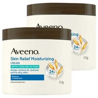 Aveeno 燕麥高效舒緩潤膚霜, 312g, 2件