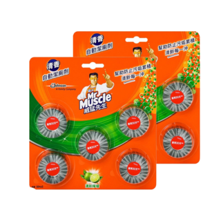 威猛先生 投入式自動潔廁劑 清新檸檬 38gx5入 清新每一沖 幫助防止污垢累積, 190g, 2組