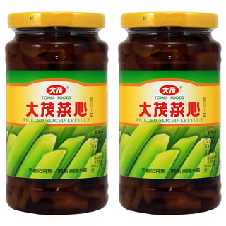 大茂菜心 獨家鮮脆小黃瓜素材 稀飯、白飯的配菜, 375g, 2罐