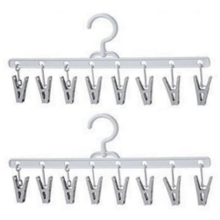 공간활용 모자 다용도 집게형 걸이, 그레이, 2개