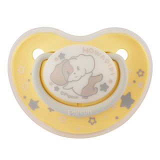 pigeon 貝親 繽紛系列 安撫奶嘴, L(6~18個月), 皮皮狗黃, 1個