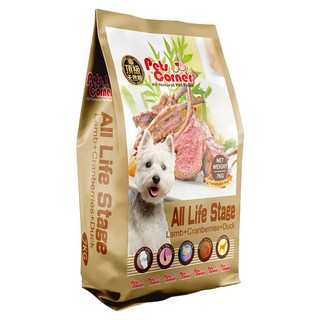 Pets Corner 沛克樂 全齡犬適用 保護皮膚低敏餐 乾飼料, 羊肉 + 蔓越莓 + 鴨肉, 7kg, 1袋