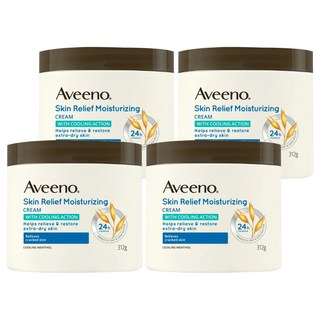 Aveeno 燕麥高效舒緩潤膚霜, 312g, 4件