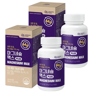 대상웰라이프 마그네슘 맥스 108g, 90정, 2개