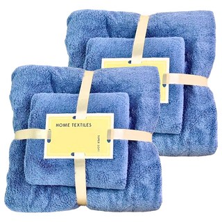 JOYFUL NAPKIN 悅棉 浴巾毛巾組 升級加厚款, 深海藍, 2組