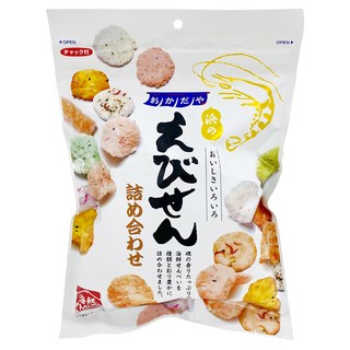 岡田屋綜合蝦餅 155g 多種海鮮風味 酥脆口感 獨立包裝 休閒零食, 1包