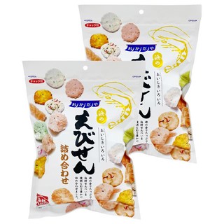 岡田屋綜合蝦餅 155g 2包 海鮮風味 酥脆爽口 獨立包裝
