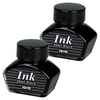 자바펜 만년필 병잉크 30ml, 2개, 흑색