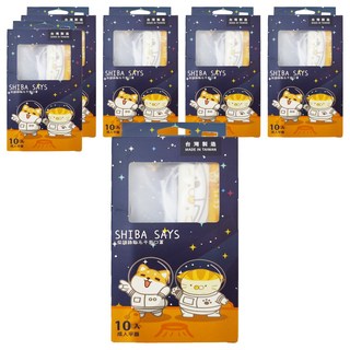 柴語錄聯名平面口罩, 太空, 10片, 6盒