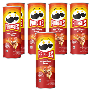 프링글스 감자스낵 스모키 바비큐 피자맛, 102g, 6개