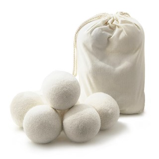 코멧 홈 건조기 양모 울드라이어볼 6p + 파우치 세트, 화이트, 1세트