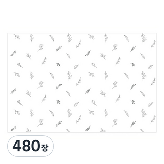 도나앤데코 나뭇잎 38.5cm x 26cm 포장 노루 유산지, 그레이, 480장
