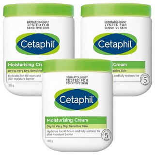 Cetaphil 舒特膚 保濕霜 深層滋潤 快速吸收 舒緩乾燥及敏感肌膚, 550g, 3罐