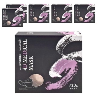 KOgi 宏瑋 小臉服貼不脫妝設計4D口罩 6盒 香草奶, 10片