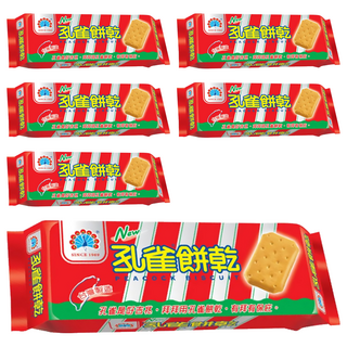 孔雀 餅乾，台灣製造, 135g, 6包