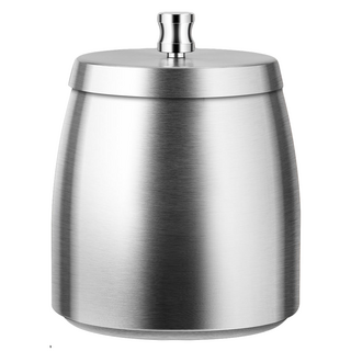 SSGP 三四鋼 防風型煙灰缸 D244 10 x 10cm 364g, 不鏽鋼色, 1個