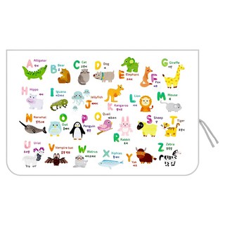 Banybany 印花汽車遮陽罩+綁繩 隨機出貨, 1組, 07 Animal Country ABC(遮光款)+繩子(隨機出貨)