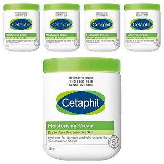 Cetaphil 舒特膚 保濕霜 深層滋潤 快速吸收 舒緩乾燥及敏感肌膚, 550g, 5罐
