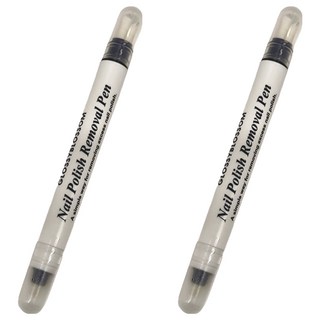 GLOSSYBLOSSOM指甲油修正去污筆 輕鬆修復 精準清潔 呵護甲面 持久耐用, 2支