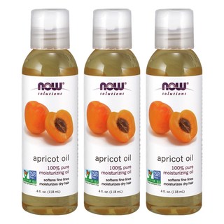 NOW Foods 純杏桃核仁保濕油, 118ml, 3瓶