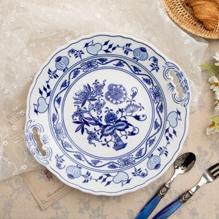 체스키포슬란 쯔비벨무스터 케익손잡이접시 CB042, 혼합 색상, 1개