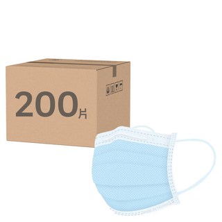 匠心 幼幼平面醫用口罩, 晴天藍, 50片, 4盒