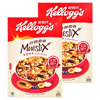 家樂氏什錦果麥 美麗纖果, 含5種穀物 全穀60% 高纖高鐵, 375g, 2盒