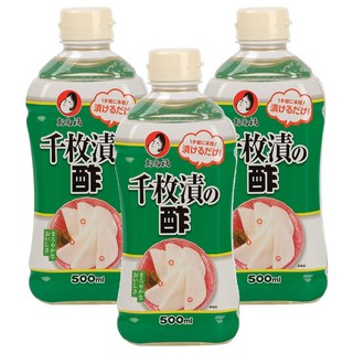 OTafUKU 御多福 醃蘿蔔用醋, 3瓶, 500ml