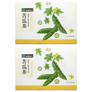 蔴鑽農坊 苦瓜袋茶, 2個, 15個裝, 3g