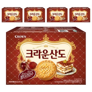 Crown Sando 栗子提拉米蘇夾心餅乾, 5盒, 323g