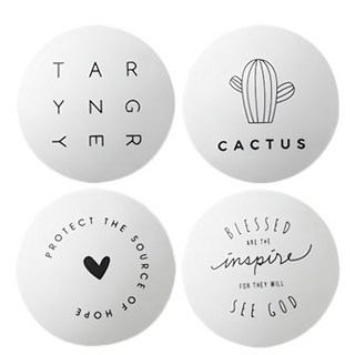 門把手緩衝防撞保護墊, 5 x 5 x 1cm, 白色, 4個